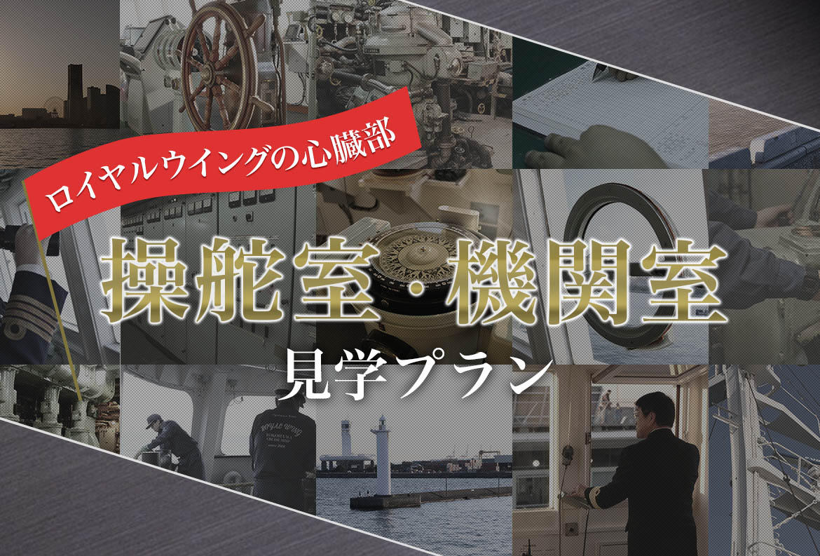 横浜クルーズ船の「操舵室・機関室見学プラン」プランの写真